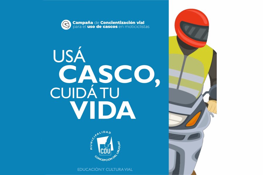 Campaña “Usá casco, cuidá tu vida” en Concepción del Uruguay