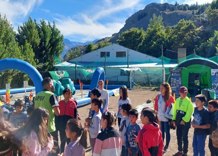 Más de 600 niños de Esquel participaron de las actividades de una Escuelita Vial