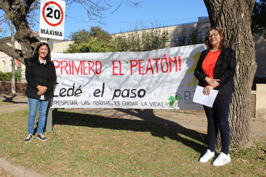 Se lanzó la campaña “Primero el peatón” en El Trébol