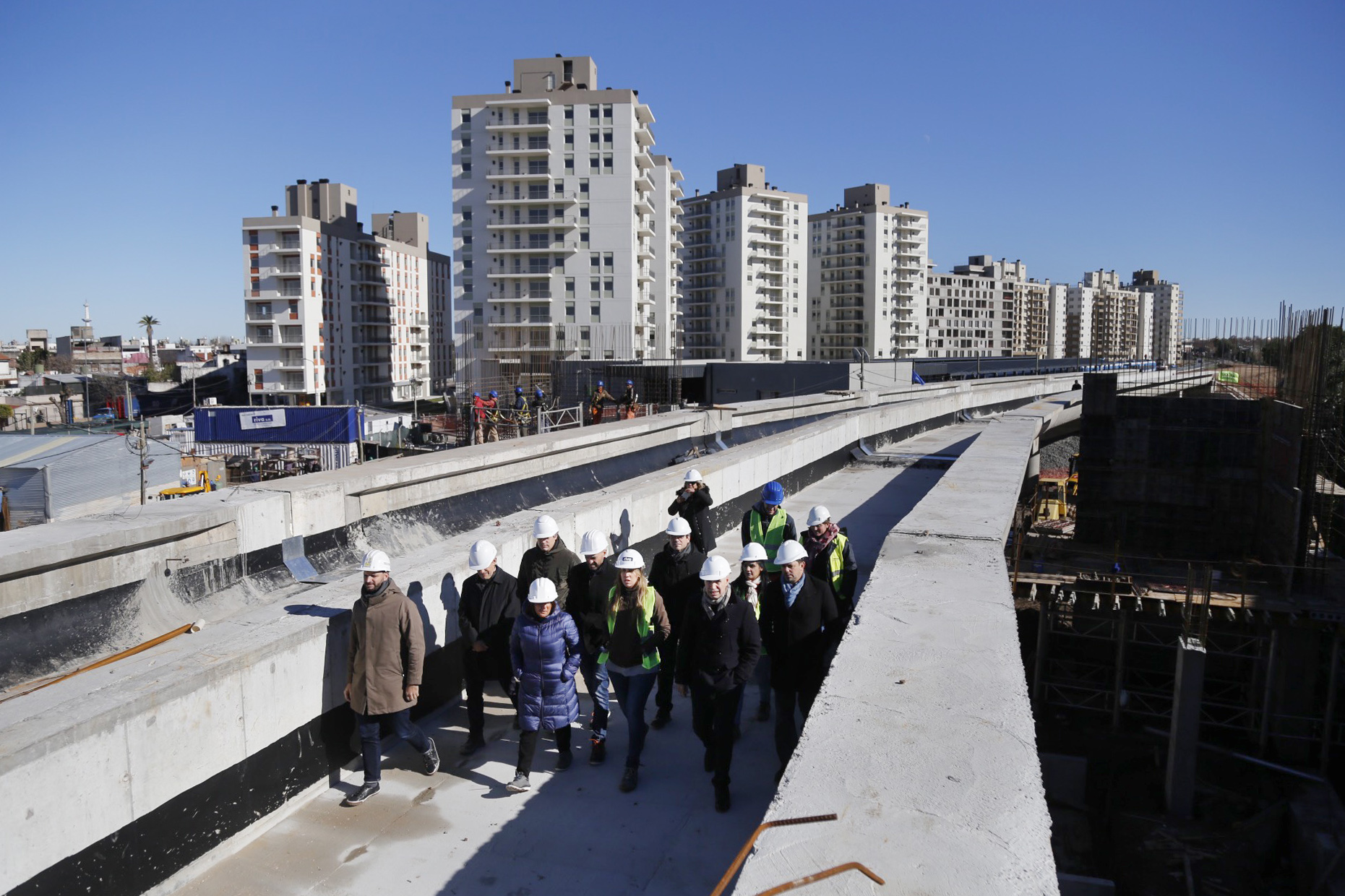 Construyen una nueva estación elevada en la obra del Viaducto Belgrano Sur   