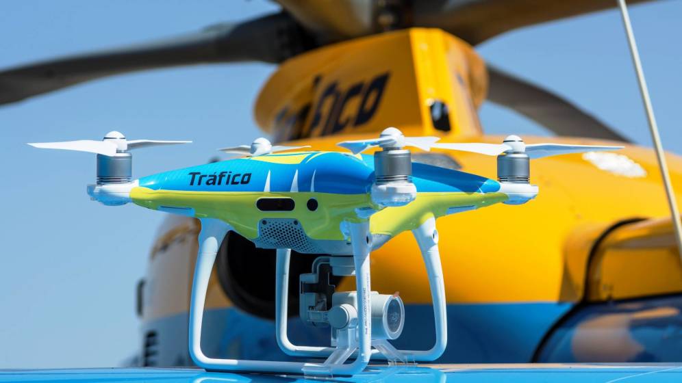 Usan un dron para ordenar el tránsito en Neuquén